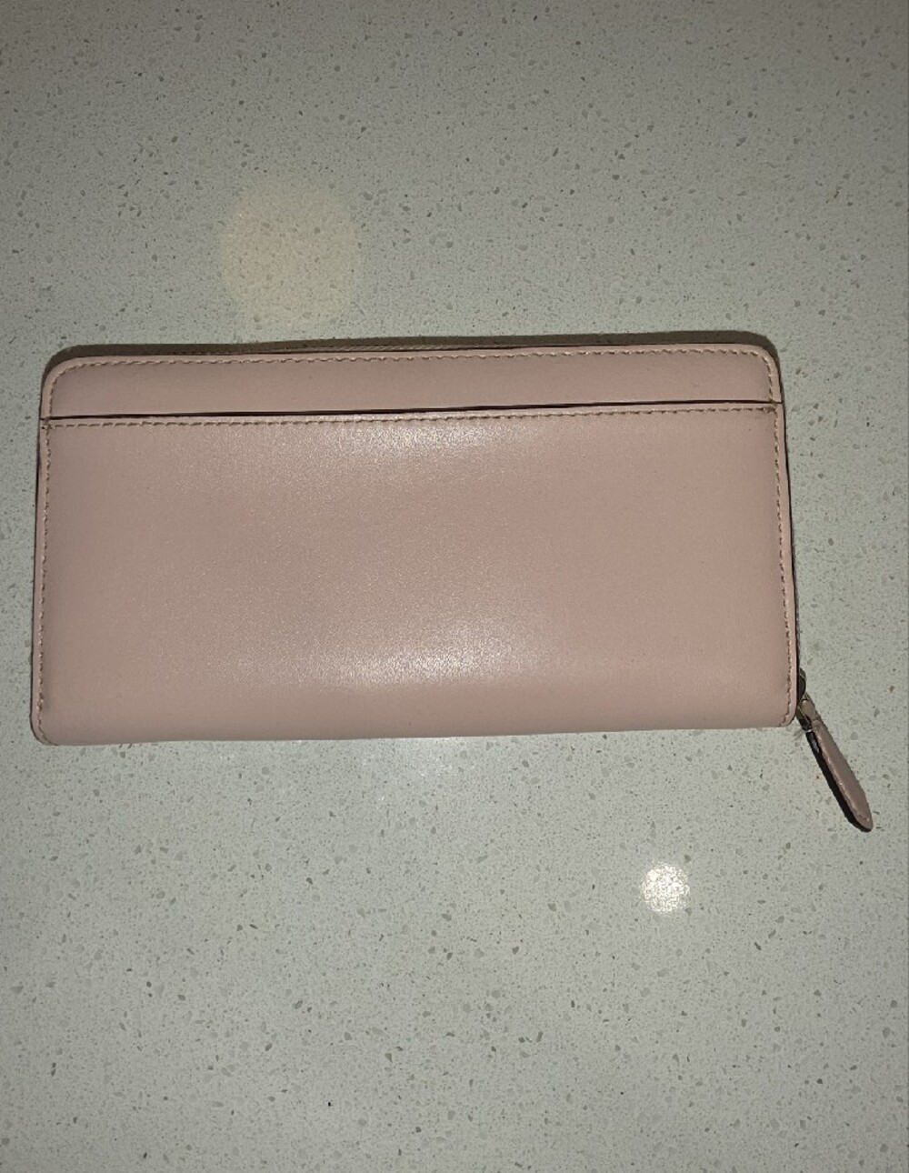 kate spade Pale Pink Zip-Around Leather Wallet - Picture 2 of 4